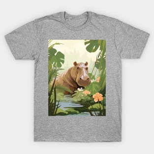 Hippo in the Jungle T-Shirt